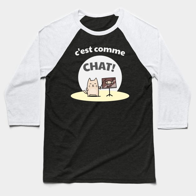 c'est comme chat! Baseball T-Shirt by GP-Designs